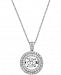 Diamond Halo Twinkle Pendant Necklace (1/3 ct. t. w. ) in 10k White Gold