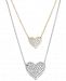 Diamond Double Heart Pendant Necklace (1/4 ct. t. w. ) in 10k Yellow and White Gold