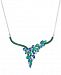 Le Vian Precious Collection Sapphire (3-5/8 ct. t. w. ), Emerald (2-1/4 ct. t. w. ) and Diamond (1/5 ct. t. w. ) Necklace in 14k White Gold, Created for Macy's