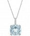 Aquamarine (2-5/8 ct. t. w. ) and Diamond Accent Pendant Necklace in 14k White Gold