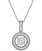 TruMiracle Diamond Halo Pendant Necklace (1/2 ct. t. w. ) in 14k White Gold