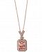 Effy Morganite (2-1/5 ct. t. w. ) and Diamond (1/5 ct. t. w. ) Pendant Necklace in 14k Rose Gold
