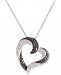 Diamond Pave Heart Pendant Necklace (1/2 ct. t. w. ) in Sterling Silver