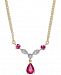 Ruby (1-1/5 ct. t. w. ) and Diamond Accent Statement Necklace in 14k Gold