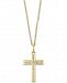 D'Oro by Effy Men's 22" Diamond Cross Pendant Necklace (1 ct. t. w. ) in 14k Gold