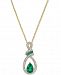 Emerald (3/4 ct. t. w. ) and Diamond (1/5 ct. t. w. ) Pendant Necklace in 14k Gold