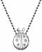 Alex Woo Little Faith Ladybug Pendant Necklace in Sterling Silver