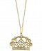 Effy Diamond Crown Pendant Necklace (1/8 ct. t. w. ) in 14k Gold