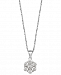 Arabella 14k White Gold Necklace, Swarovski Zirconia Round Pave Pendant (1-3/8 ct. t. w. )