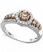 Le Vian Chocolate and White Diamond Ring in 14k White Gold (3/4 ct. t. w. )