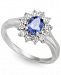 Tanzanite (1/2 ct. t. w. ) and Diamond Accent Ring in 10k White Gold