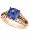 Le Vian Tanzanite (2 ct. t. w. ) and Chocolate Diamond (1/5 ct. t. w. ) Accent Ring in 14k Rose Gold, Created for Macy's