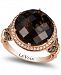 Le Vian Chocolate Quartz (8 ct. t. w. ) and Diamond (3/4 ct. t. w. ) Ring in 14k Rose Gold, Created for Macy's