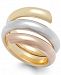 Italian Gold Tri-Tone Bypass Ring in 14k Gold