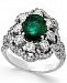 Emerald (1-3/4 ct. t. w. ) and Diamond (1-1/5 ct. t. w. ) Ring in 14k White Gold