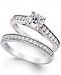 TruMiracle Diamond Bridal Engagement Ring Set in 14k White Gold (1 ct. t. w. )