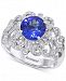 Effy Tanzanite (1-9/10 ct. t. w. ) and Diamond (1/2 ct. t. w. ) Ring in 14k White Gold, Created for Macy's