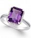Amethyst (2 3/4 ct. t. w. ) and Diamond (1/8 ct. t. w. ) Ring 14k White Gold