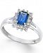 Sapphire (5/8 ct. t. w. ) and Diamond (1/5 ct. t. w. ) Ring in 14k White Gold