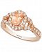 Le Vian Peach Morganite (1/2 ct. t. w. ) and Diamond (1/2 ct. t. w. ) Ring in 14k Rose Gold, Created for Macy's