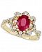 Rare Featuring Gemfields Certified Ruby (1 ct. t. w. ) and Diamond (1/2 ct. t. w. ) Ring in 14k Gold