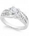 Diamond Swirl Bridal Ring (1 ct. t. w. ) in 14k Gold or White Gold