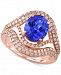 Tanzanite Royale by Effy Tanzanite (2-5/8 ct. t. w. ) and Diamond (9/10 ct. t. w. ) Ring in 14k Rose Gold, Created for Macy's