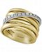 Duo by Effy Diamond Multi-Row Ring (3/8 ct. tw. ) in 14k Gold with White Gold Accent