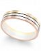 Tri-Color Band in 18k White, Yellow and Rose Gold