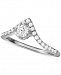 Diamond V-Shape Engagement Ring (1/2 ct. t. w. ) in 14k White Gold