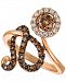 Le Vian Chocolatier Diamond Floral Statement Ring (1 ct. tw. ) in 14k Rose Gold