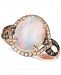 Le Vian Chocolatier Opal (2-1/3 ct. t. w. ), Chocolate Diamonds and Vanilla Diamonds (1/2 ct. t. w. ) Ring in 14k Rose Gold, Created for Macy's