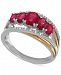 Ruby (1-3/4 ct. t. w. ) and Diamond Accent Ring in Sterling Silver and 14k Gold