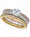 Diamond 3-Pc. Bridal Set (1-1/3 ct. t. w. ) in 14k White, Rose and Yellow Gold