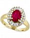 Amore by Effy Certified Ruby (1-3/8 ct. t. w. ) and Diamond (1/2 ct. t. w. ) Statement Ring in 14k Gold, Created for Macy's