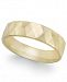 Geometric Textured Wedding Band in 18k Gold