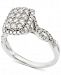 Diamond Cluster Wavy Band Engagement Ring (1 ct. t. w. ) in 14k White Gold