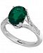 Lab-Created Emerald (2-1/2 ct. t. w. ) and White Sapphire (1/5 ct. t. w. ) Ring in Sterling Silver