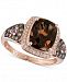 Le Vian Chocolatier Smoky Quartz (2-1/2 ct. t. w. ), Diamond (1/3 ct. t. w. ) and Pink Sapphire Accent Ring in 14k Rose Gold