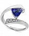 Effy Tanzanite Royale Tanzanite (1 ct. t. w. ) and Diamond Accent Bypass Ring in 14k White Gold, Created for Macy's