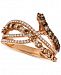 Le Vian Chocolatier Diamond Crisscross Ring (1-1/3 ct. t. w. ) in 14k Rose Gold