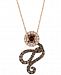 Le Vian Chocolatier Diamond Swirl Pendant Necklace (1 ct. t. w. ) in 14k Rose Gold