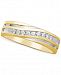 Men's Diamond Two-Tone Band (1/4 ct. t. w. ) in 10k Gold and Rhodium-Plate