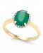 Emerald (1-3/4 ct. t. w. ) and Diamond Accent Ring in 14k Gold