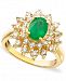 Royalty Inspired by Effy Emerald (1-1/8 ct. t. w. ) and Diamond (3/4 ct. t. w. ) Ring in 14k Gold, Created for Macy's