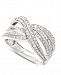 Diamond Crossover Ring in 14k White Gold (1/2 ct. t. w. )