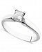 Certified Princess-Cut Diamond Solitaire Engagement Ring in 14k White Gold (3/8 ct. t. w. )