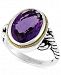 Balissima by Effy Amethyst Oval Ring in Sterling Silver and 18k Gold (5-1/4 ct. t. w. )