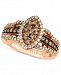 Le Vian White and Chocolate Diamond Ring in 14k Rose Gold (1-1/4 ct. t. w. )
