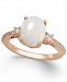 Aurora by Effy Opal (1-3/8 ct. t. w. ) and Diamond (1/4 ct. t. w. ) Oval Ring in 14k Rose Gold